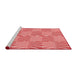 Sideview of Machine Washable Transitional Light Salmon Pink Rug, wshpat1572rd