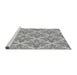 Sideview of Machine Washable Transitional Gray Rug, wshpat1573gry