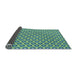 Thickness of Patterned Green Rug, pat1574lblu