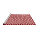 Sideview of Machine Washable Transitional Pastel Pink Rug, wshpat1574rd