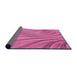 Thickness of Patterned Deep Pink Rug, pat1575pur