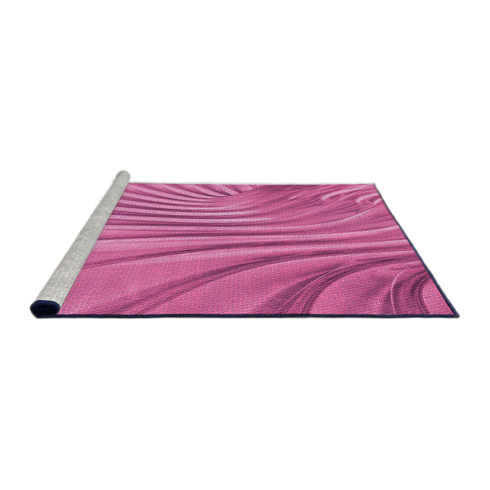 Sideview of Machine Washable Transitional Deep Pink Rug, wshpat1575pur