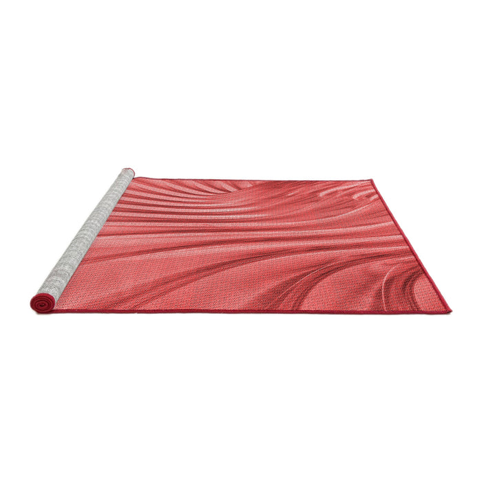 Sideview of Machine Washable Transitional Red Rug, wshpat1575rd