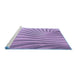 Sideview of Machine Washable Transitional Bright Lilac Purple Rug, wshpat1576blu