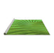 Sideview of Machine Washable Transitional Emerald Green Rug, wshpat1576grn