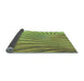 Thickness of Patterned Yellow Green Rug, pat1576lblu