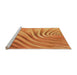 Sideview of Machine Washable Transitional Orange Red Orange Rug, wshpat1577org