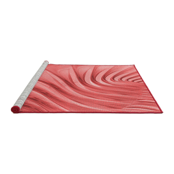 Sideview of Machine Washable Transitional Red Rug, wshpat1577rd
