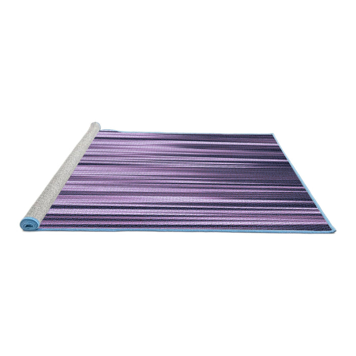 Sideview of Machine Washable Transitional Bright Lilac Purple Rug, wshpat1578blu