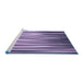 Sideview of Machine Washable Transitional Bright Lilac Purple Rug, wshpat1578blu