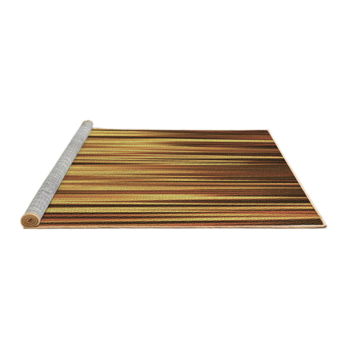 Sideview of Machine Washable Transitional Orange Rug, wshpat1578brn