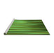 Sideview of Machine Washable Transitional Green Rug, wshpat1578grn