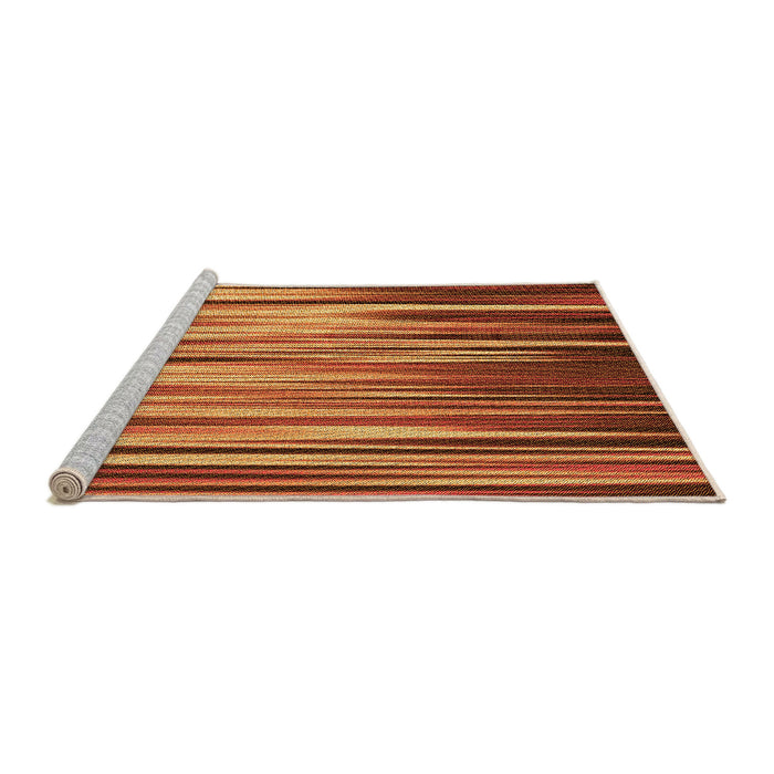 Sideview of Machine Washable Transitional Orange Rug, wshpat1578org