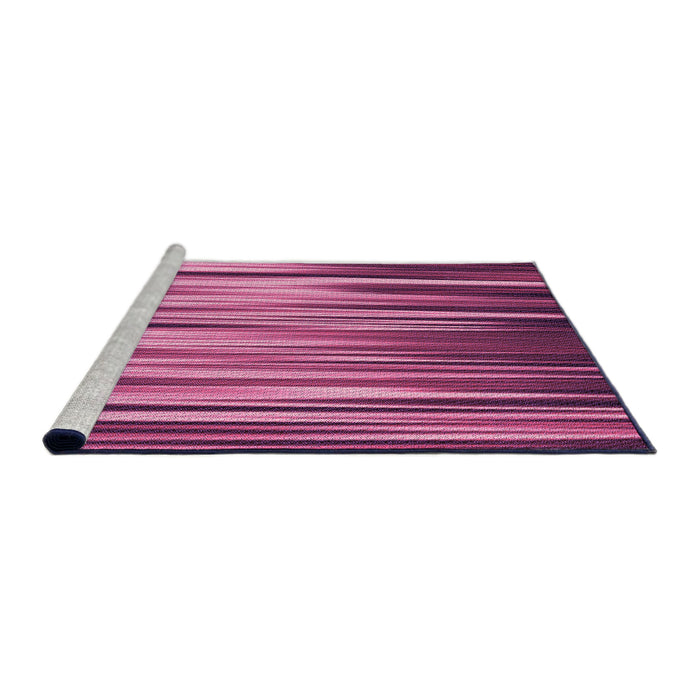Sideview of Machine Washable Transitional Rose Red Rug, wshpat1578pur