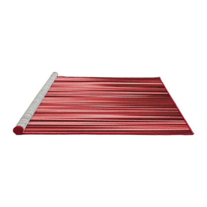 Sideview of Machine Washable Transitional Red Rug, wshpat1578rd