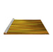 Sideview of Machine Washable Transitional Tomato Red Rug, wshpat1578yw