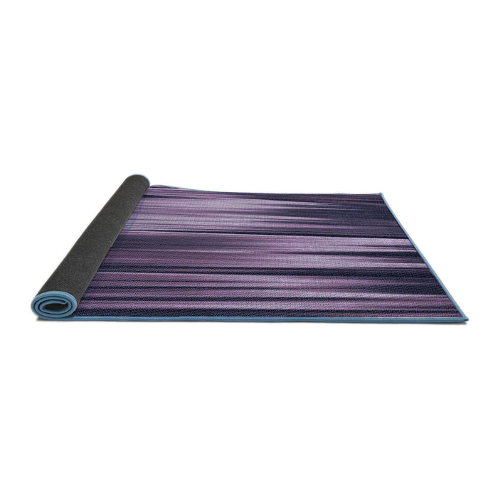 Thickness of Patterned Purple Mimosa Purple Rug, pat1579blu
