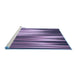 Sideview of Machine Washable Transitional Purple Mimosa Purple Rug, wshpat1579blu