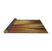 Thickness of Patterned Red Brown Rug, pat1579brn