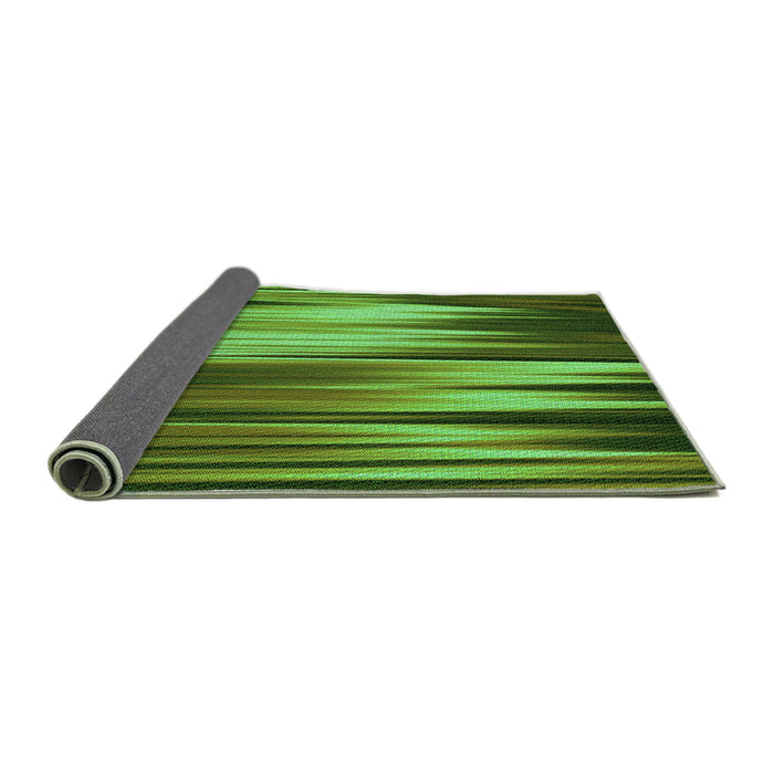 Thickness of Patterned Dark Forest Green Rug, pat1579grn