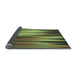 Thickness of Patterned Yellow Green Rug, pat1579lblu