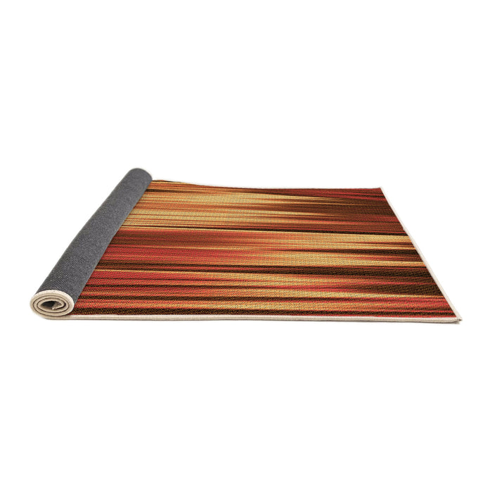 Thickness of Patterned Tomato Red Rug, pat1579org