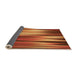 Thickness of Patterned Tomato Red Rug, pat1579org