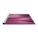 Sideview of Machine Washable Transitional Dark Hot Pink Rug, wshpat1579pur