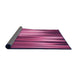 Thickness of Patterned Dark Hot Pink Rug, pat1579pur