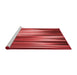 Sideview of Machine Washable Transitional Red Rug, wshpat1579rd