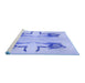 Sideview of Machine Washable Transitional Light Slate Blue Rug, wshpat158blu