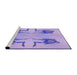 Sideview of Machine Washable Transitional Medium Slate Blue Rug, wshpat158pur