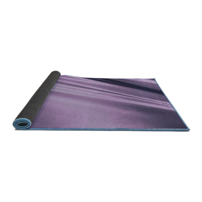 Thickness of Patterned Bright Lilac Purple Rug, pat1580blu