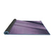 Thickness of Patterned Bright Lilac Purple Rug, pat1580blu