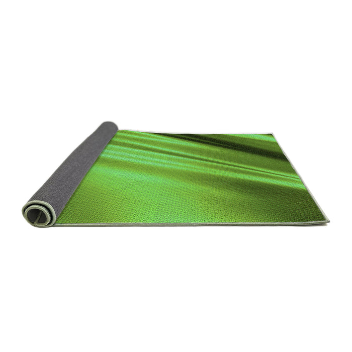 Thickness of Patterned Dark Lime Green Rug, pat1580grn