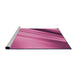 Sideview of Machine Washable Transitional Pink Rug, wshpat1580pur