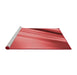 Sideview of Machine Washable Transitional Red Rug, wshpat1580rd