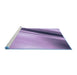 Sideview of Machine Washable Transitional Bright Lilac Purple Rug, wshpat1581blu