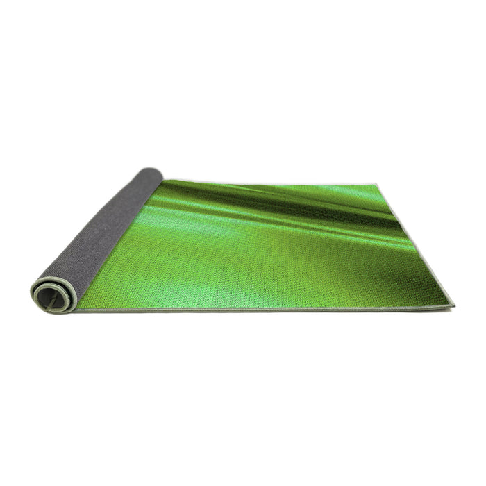 Thickness of Patterned Emerald Green Rug, pat1581grn