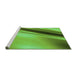 Sideview of Machine Washable Transitional Emerald Green Rug, wshpat1581grn