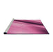 Sideview of Machine Washable Transitional Pink Rug, wshpat1581pur