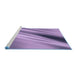 Sideview of Machine Washable Transitional French Lilac Purple Rug, wshpat1582blu