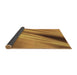 Thickness of Patterned Mahogany Brown Rug, pat1582brn