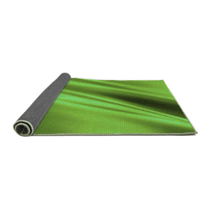 Thickness of Patterned Dark Lime Green Rug, pat1582grn