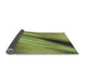Thickness of Patterned Yellow Green Rug, pat1582lblu