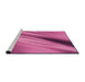 Sideview of Machine Washable Transitional Pink Rug, wshpat1582pur