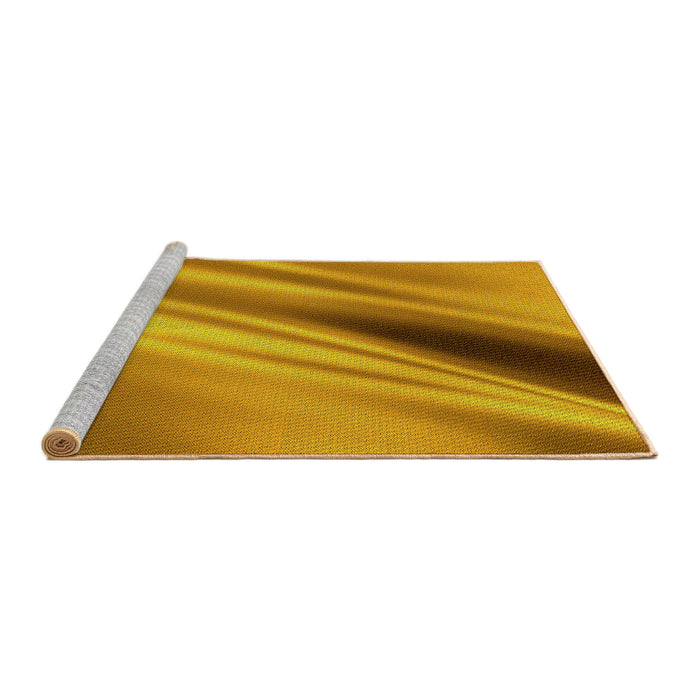 Sideview of Machine Washable Transitional Sedona Brown Rug, wshpat1582yw