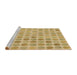 Sideview of Machine Washable Transitional Cinnamon Brown Rug, wshpat1583brn