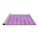 Sideview of Machine Washable Transitional Pastel Purple Pink Rug, wshpat1583pur