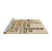 Sideview of Machine Washable Transitional Wheat Beige Rug, wshpat1584brn